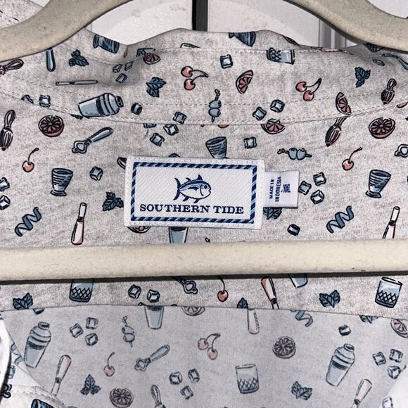 Set The Bar Printed Intercoastal Short Sleeve Button-Down Shirt size XXL - Picture 6 of 6